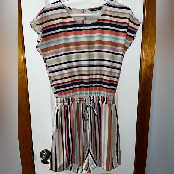 Striped Mini Romper - Multicolor - Picture 1 of 4